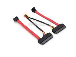 SATA 22pin til SATA 7pin op vinkel med 8pin bundkort stik